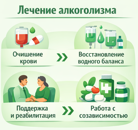 лечение алкоголизма в Уфе этапы